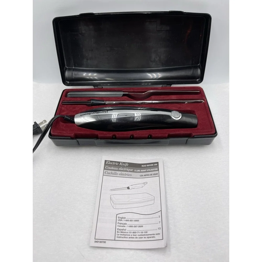 HAMILTON BEACH Classic‎ Chrome Electric Knife  & Fork 74275